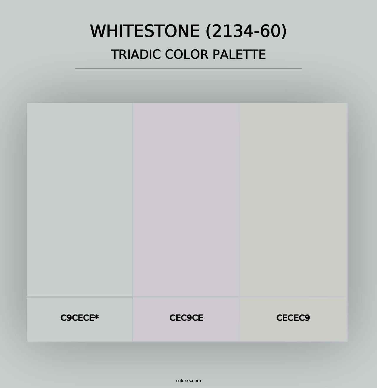 Whitestone (2134-60) - Triadic Color Palette