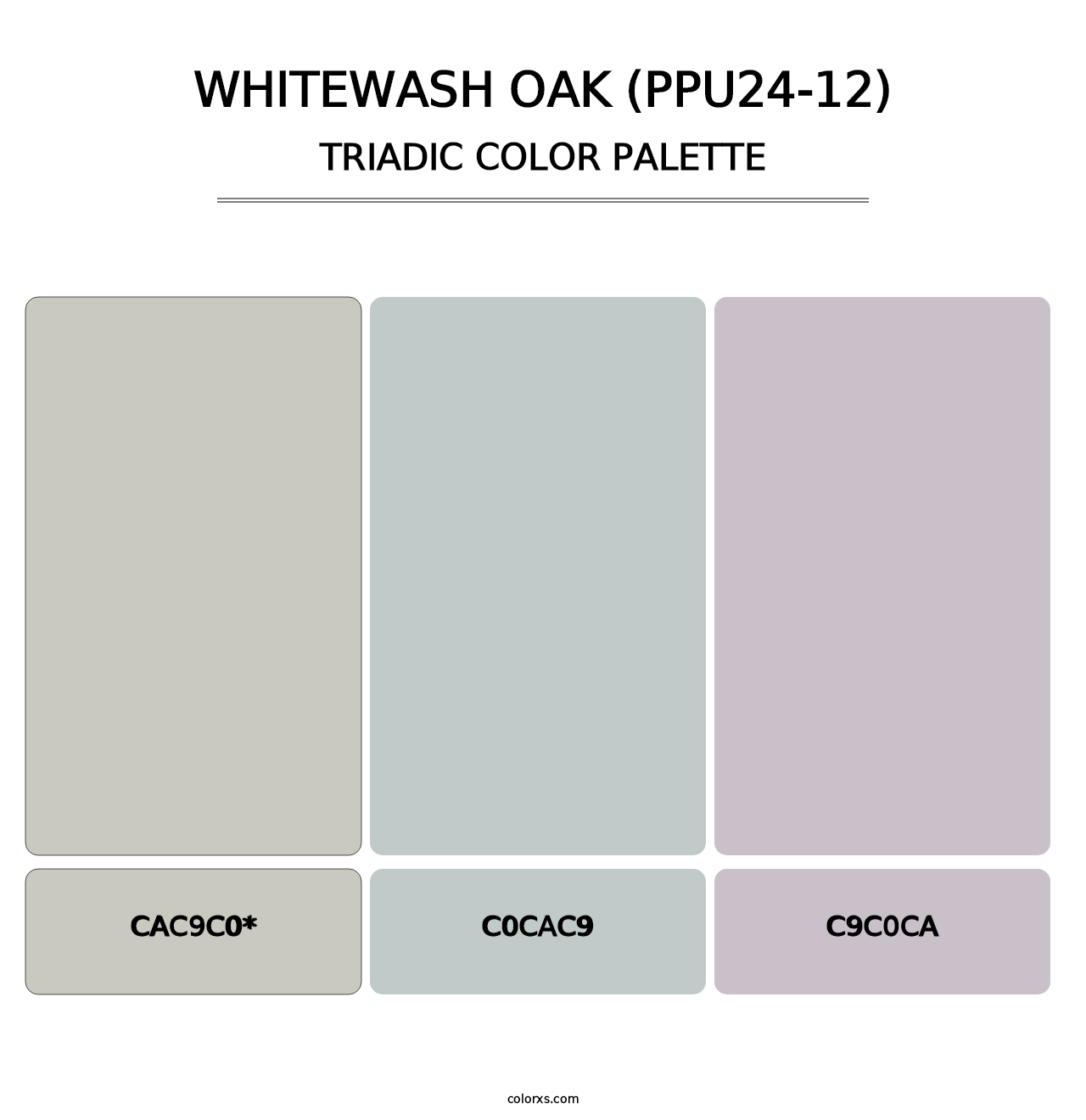 Whitewash Oak (PPU24-12) - Triadic Color Palette