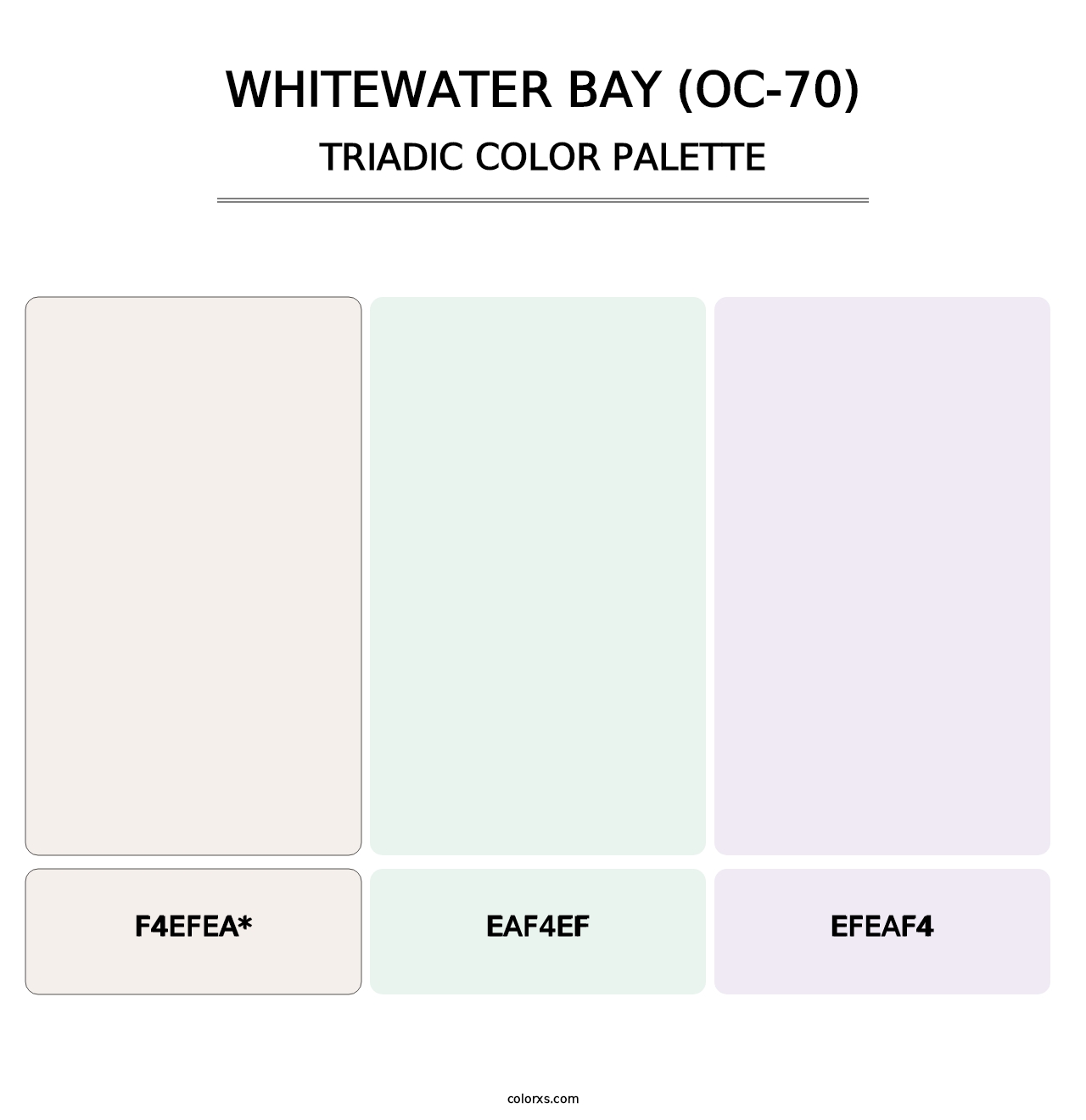 Whitewater Bay (OC-70) - Triadic Color Palette