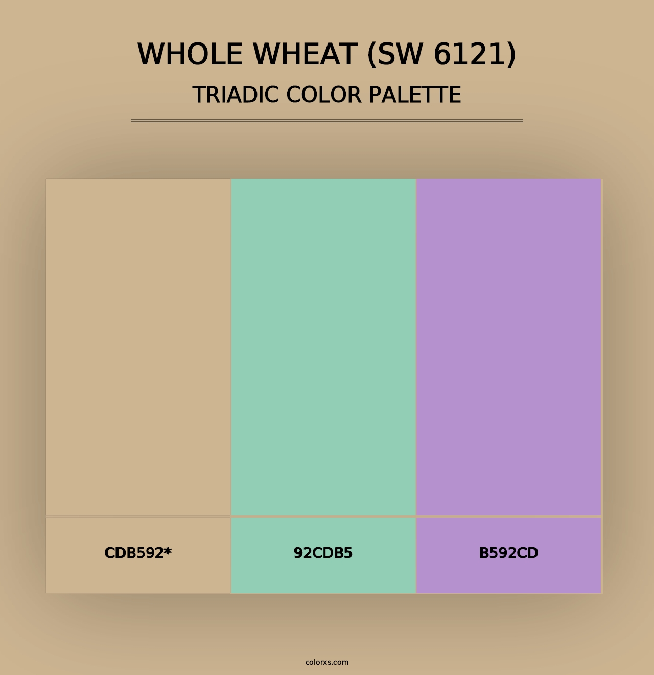 Whole Wheat (SW 6121) - Triadic Color Palette