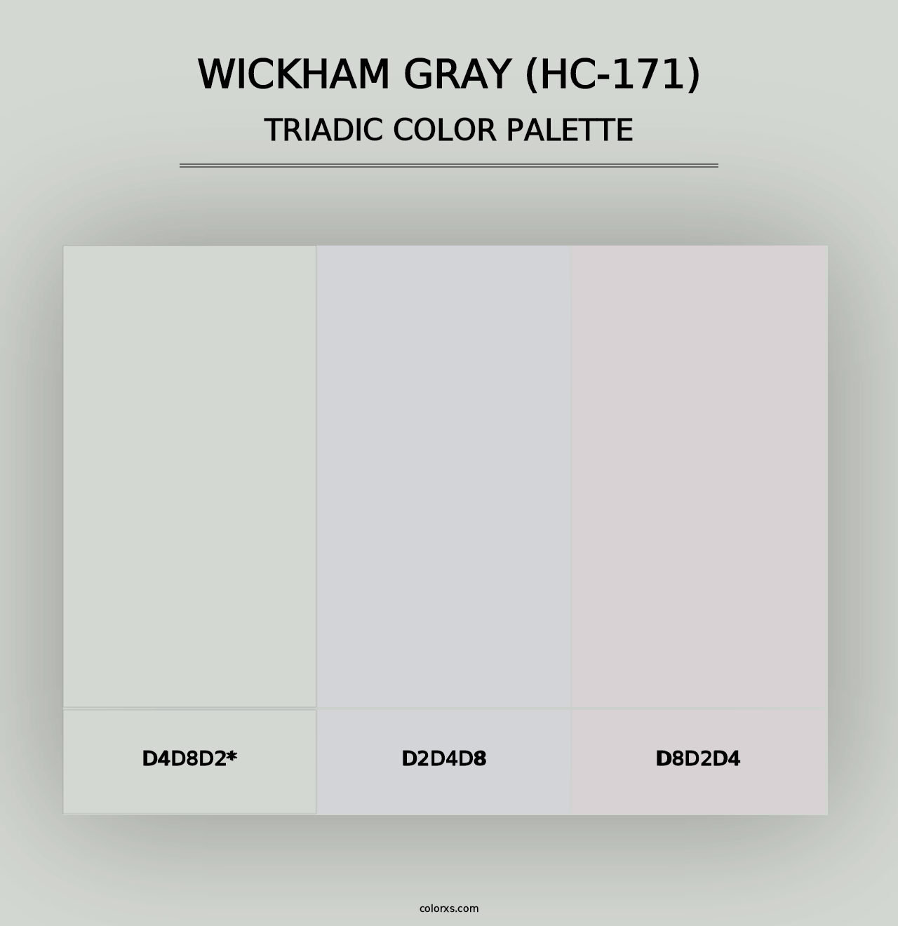 Wickham Gray (HC-171) - Triadic Color Palette