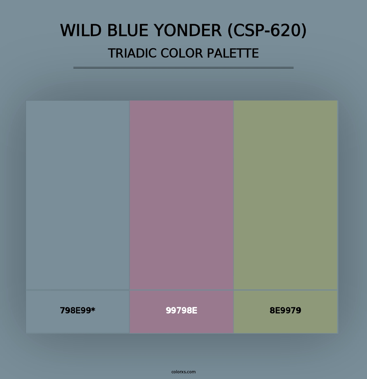 Wild Blue Yonder (CSP-620) - Triadic Color Palette