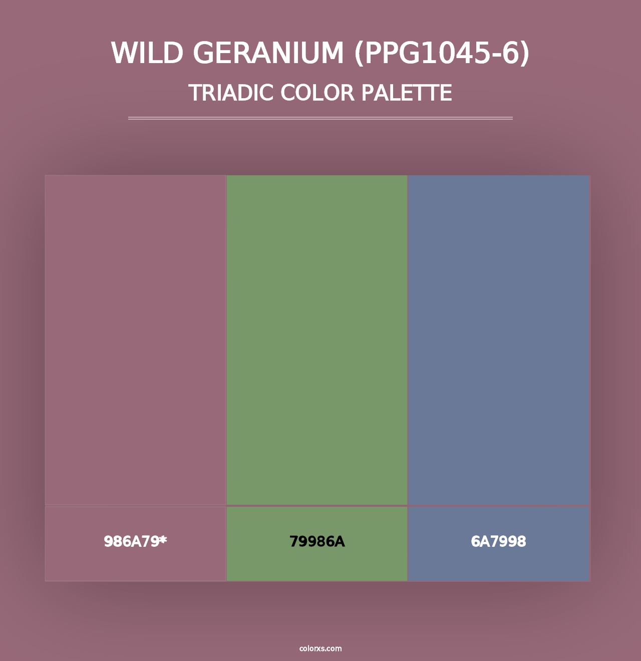 Wild Geranium (PPG1045-6) - Triadic Color Palette