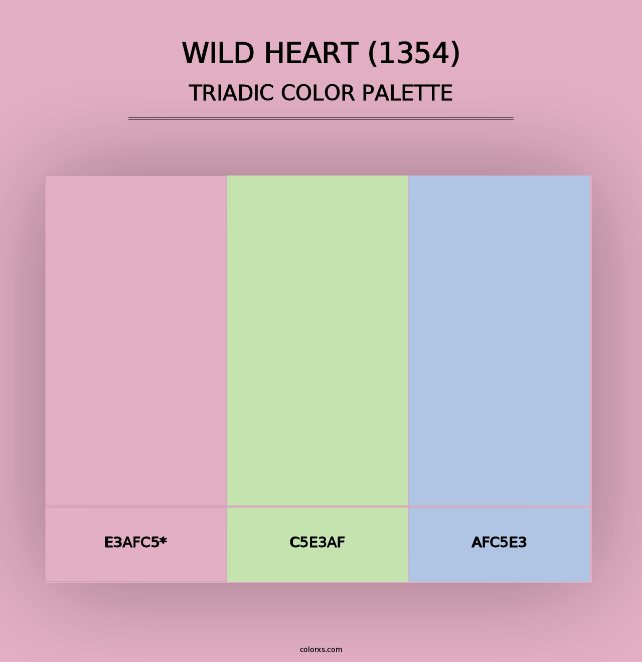 Wild Heart (1354) - Triadic Color Palette