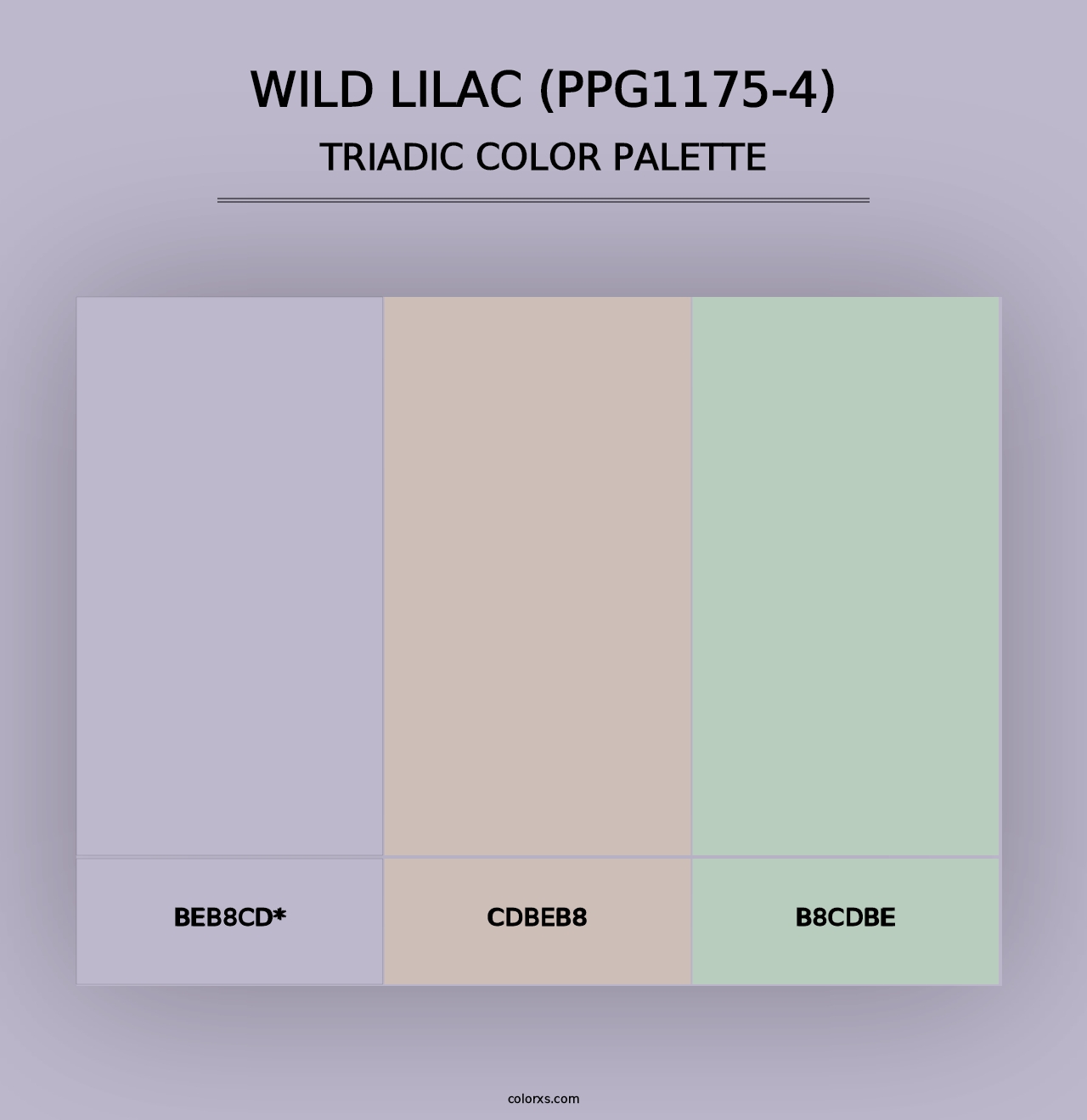 Wild Lilac (PPG1175-4) - Triadic Color Palette