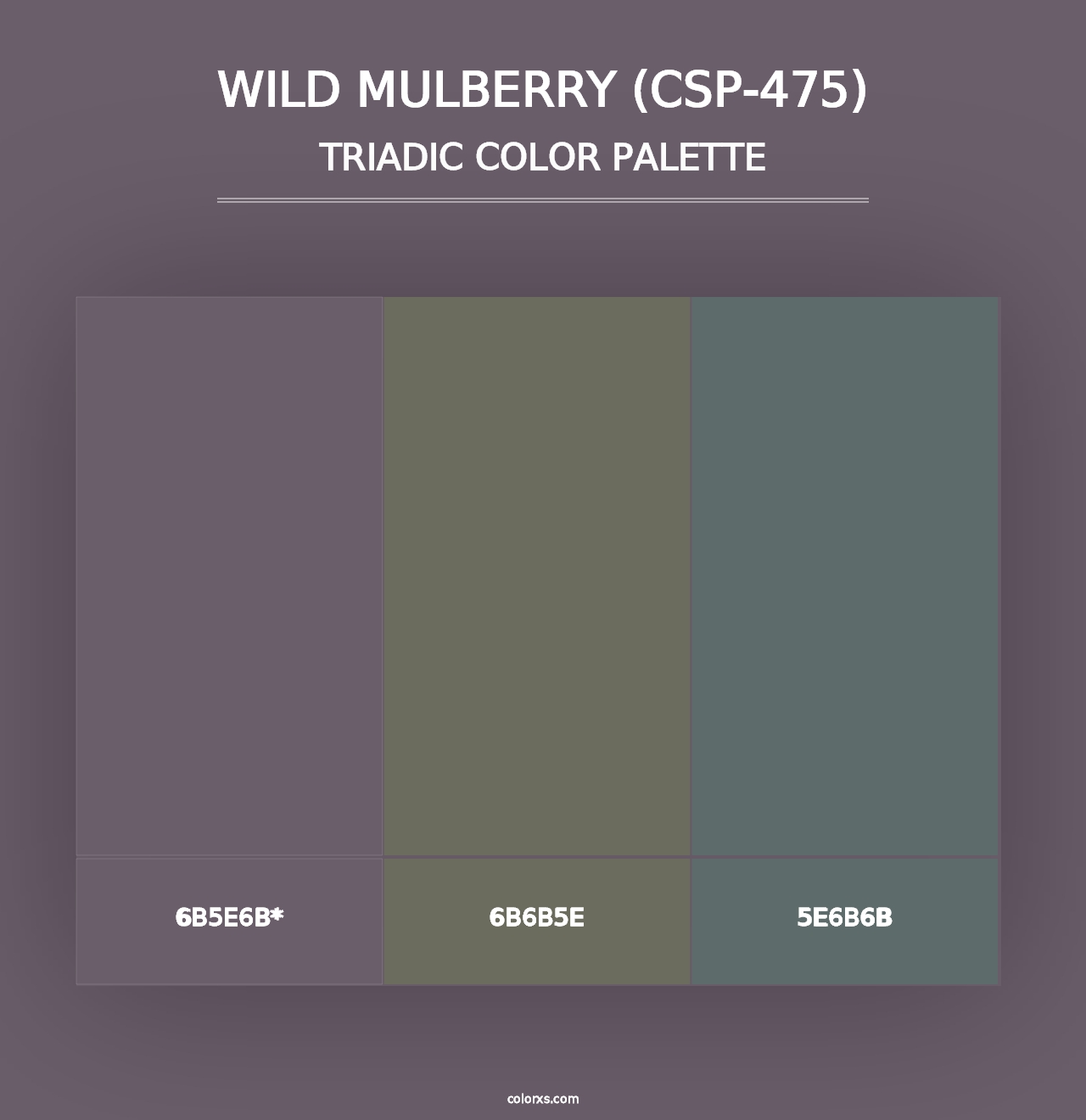 Wild Mulberry (CSP-475) - Triadic Color Palette