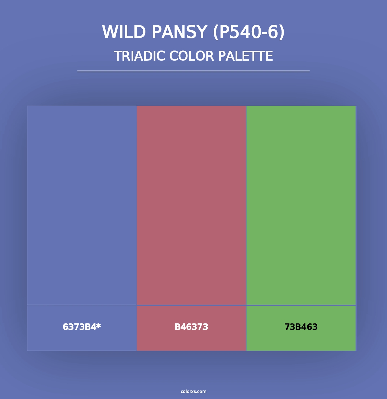 Wild Pansy (P540-6) - Triadic Color Palette