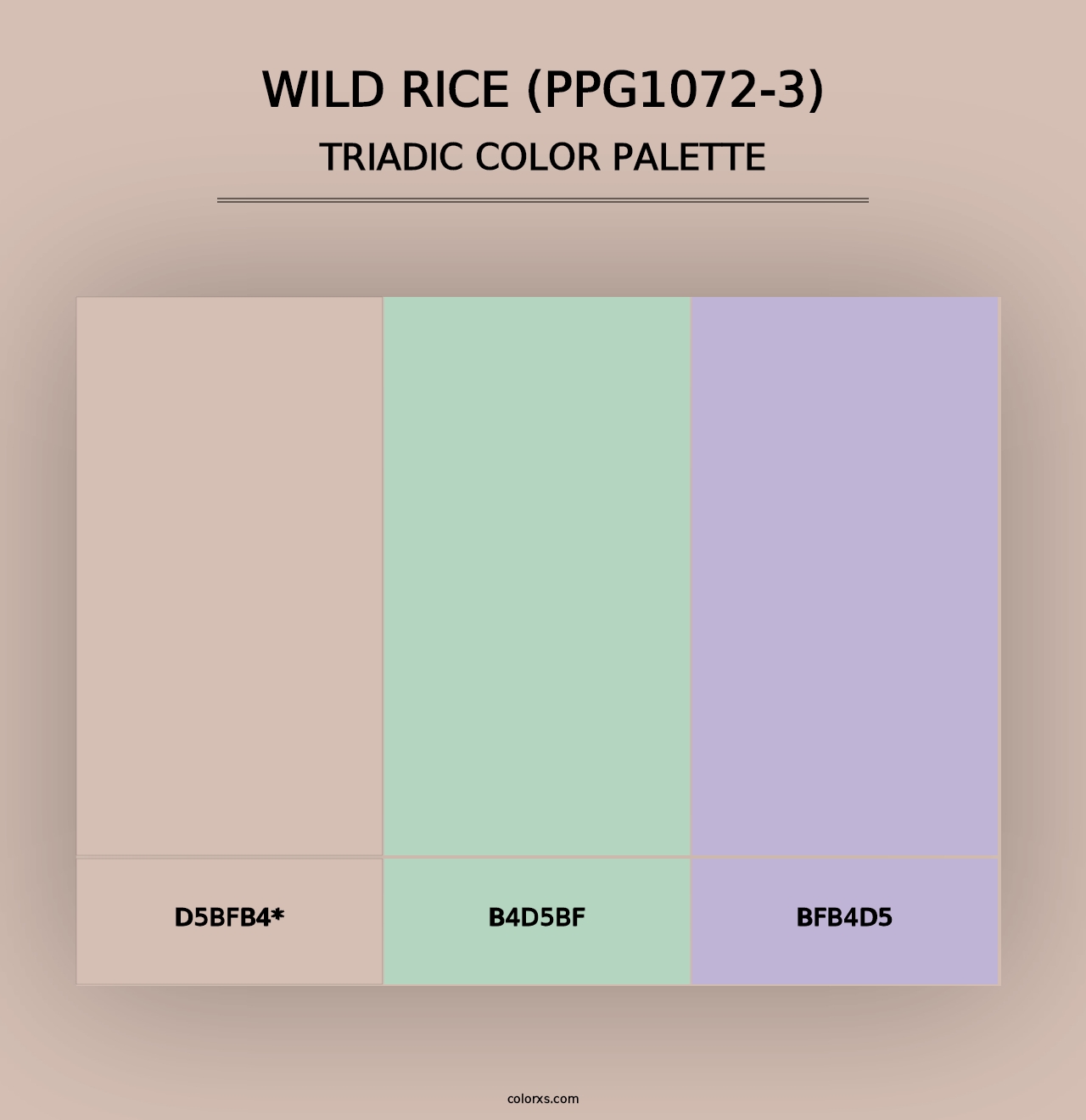 Wild Rice (PPG1072-3) - Triadic Color Palette