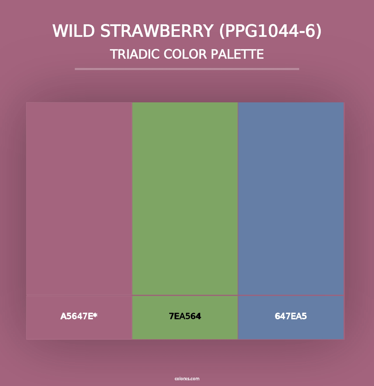 Wild Strawberry (PPG1044-6) - Triadic Color Palette