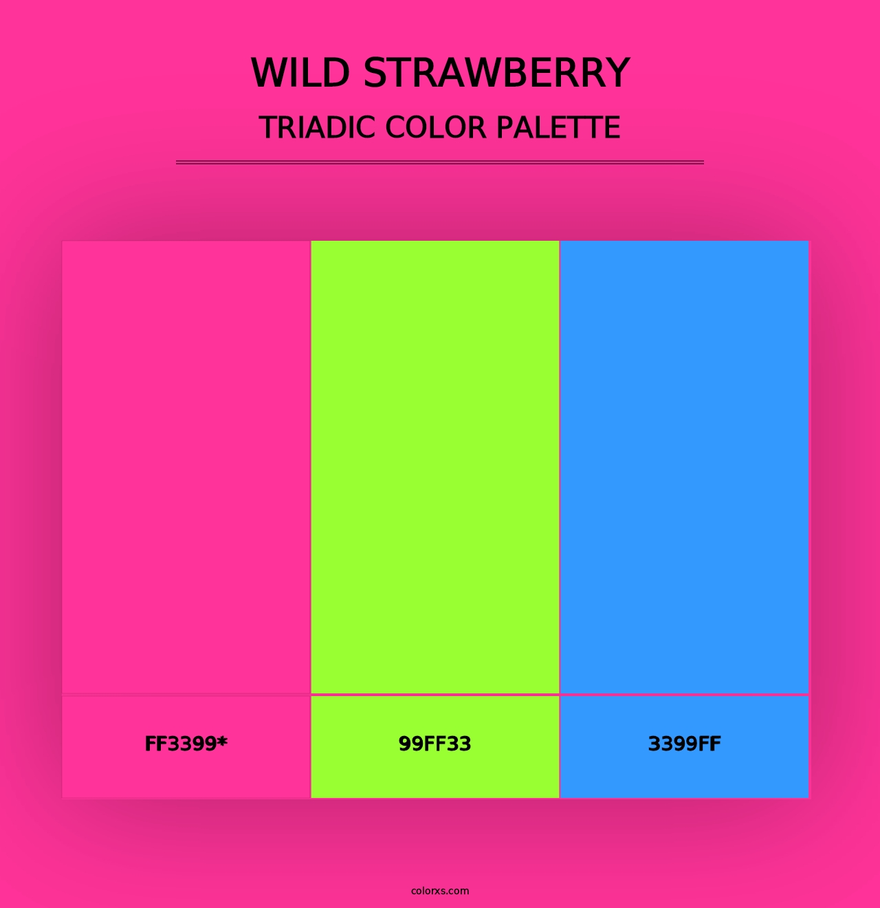 Wild Strawberry - Triadic Color Palette