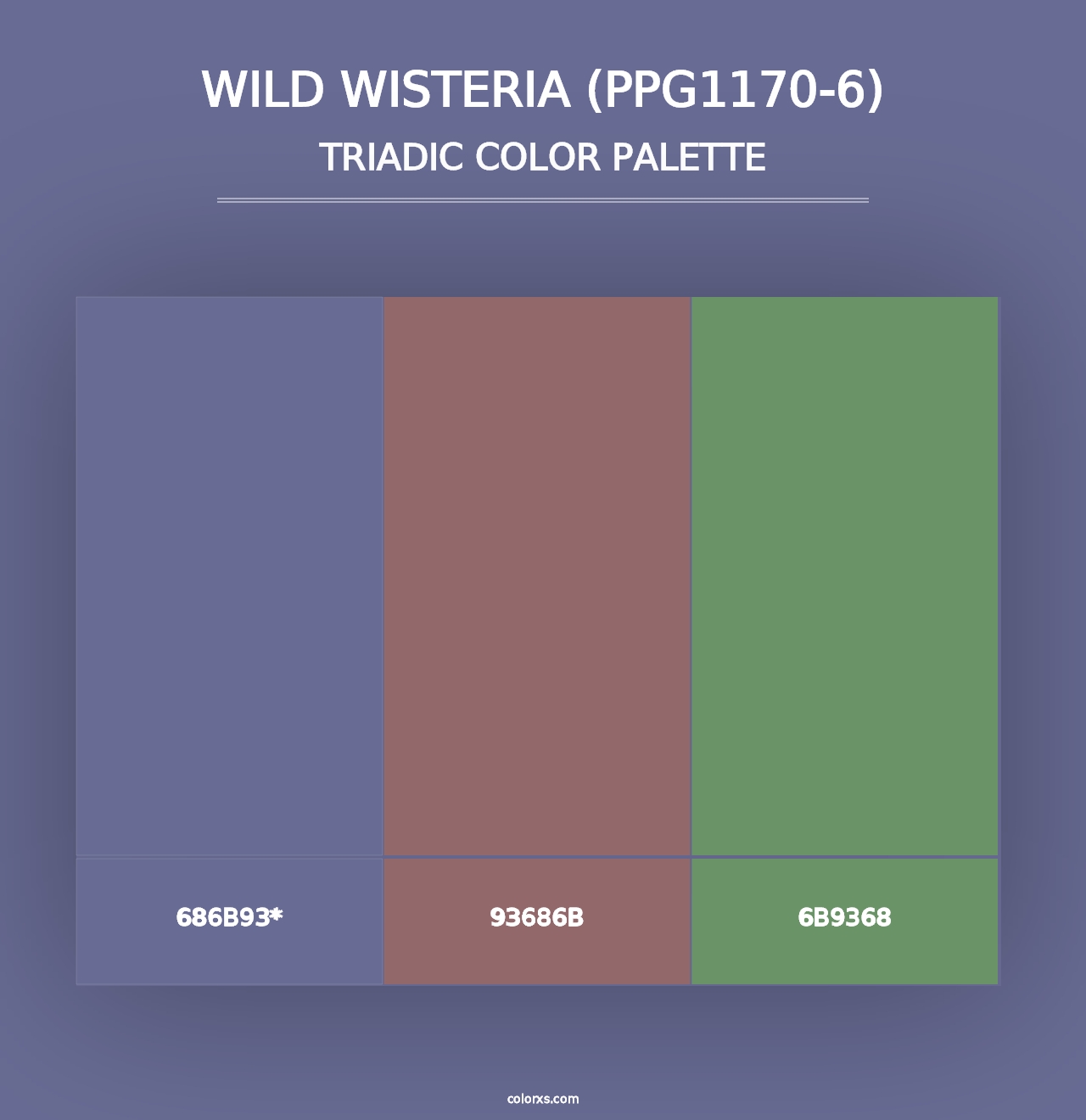 Wild Wisteria (PPG1170-6) - Triadic Color Palette