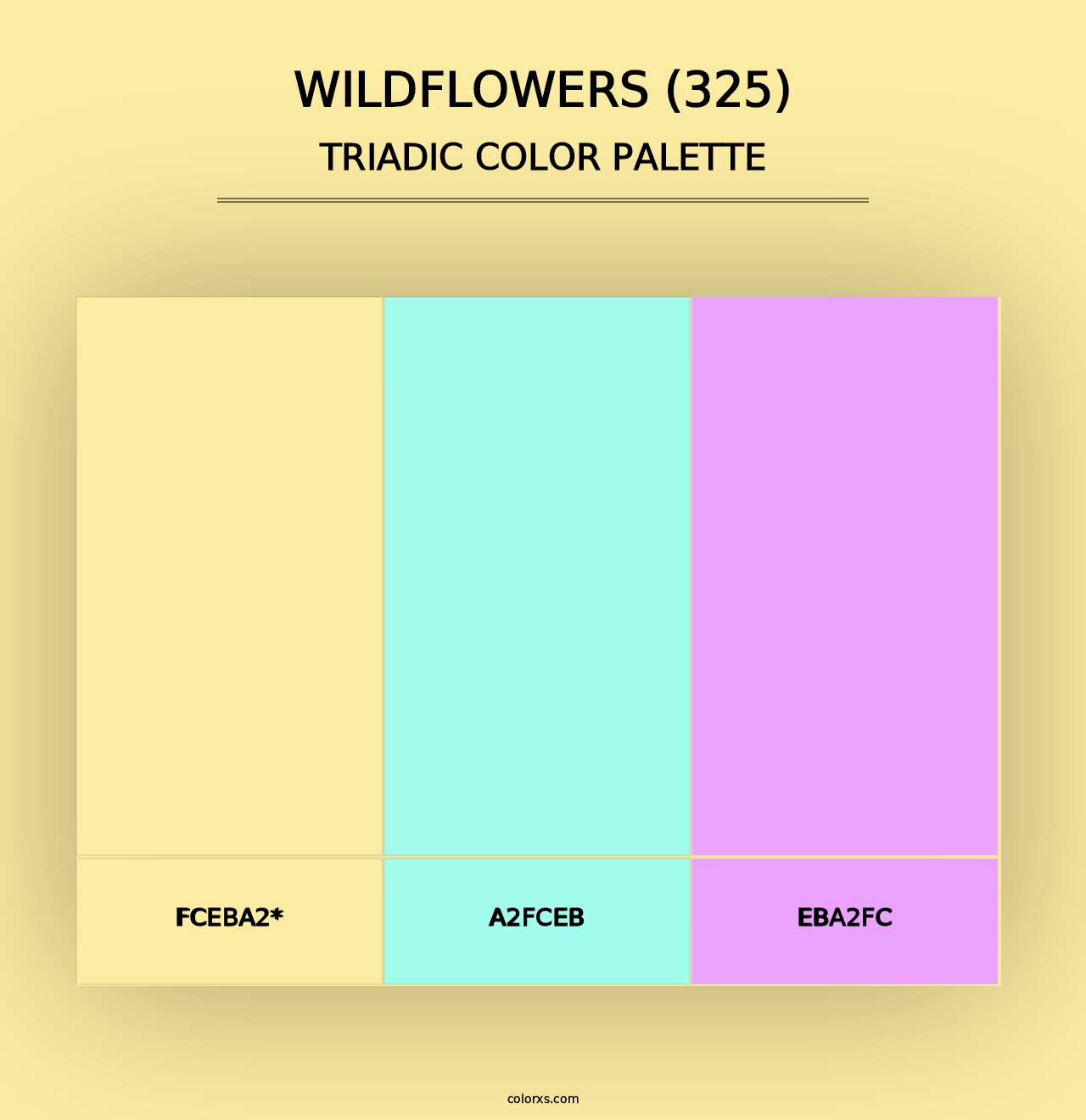 Wildflowers (325) - Triadic Color Palette