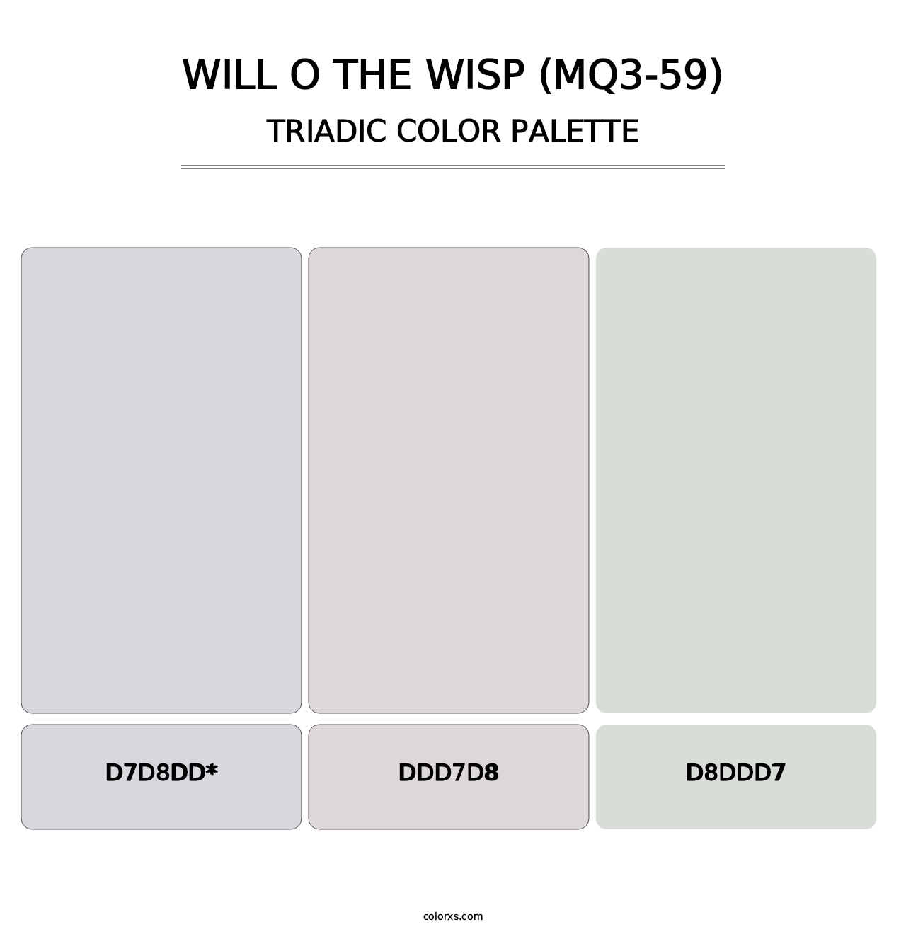 Will O The Wisp (MQ3-59) - Triadic Color Palette