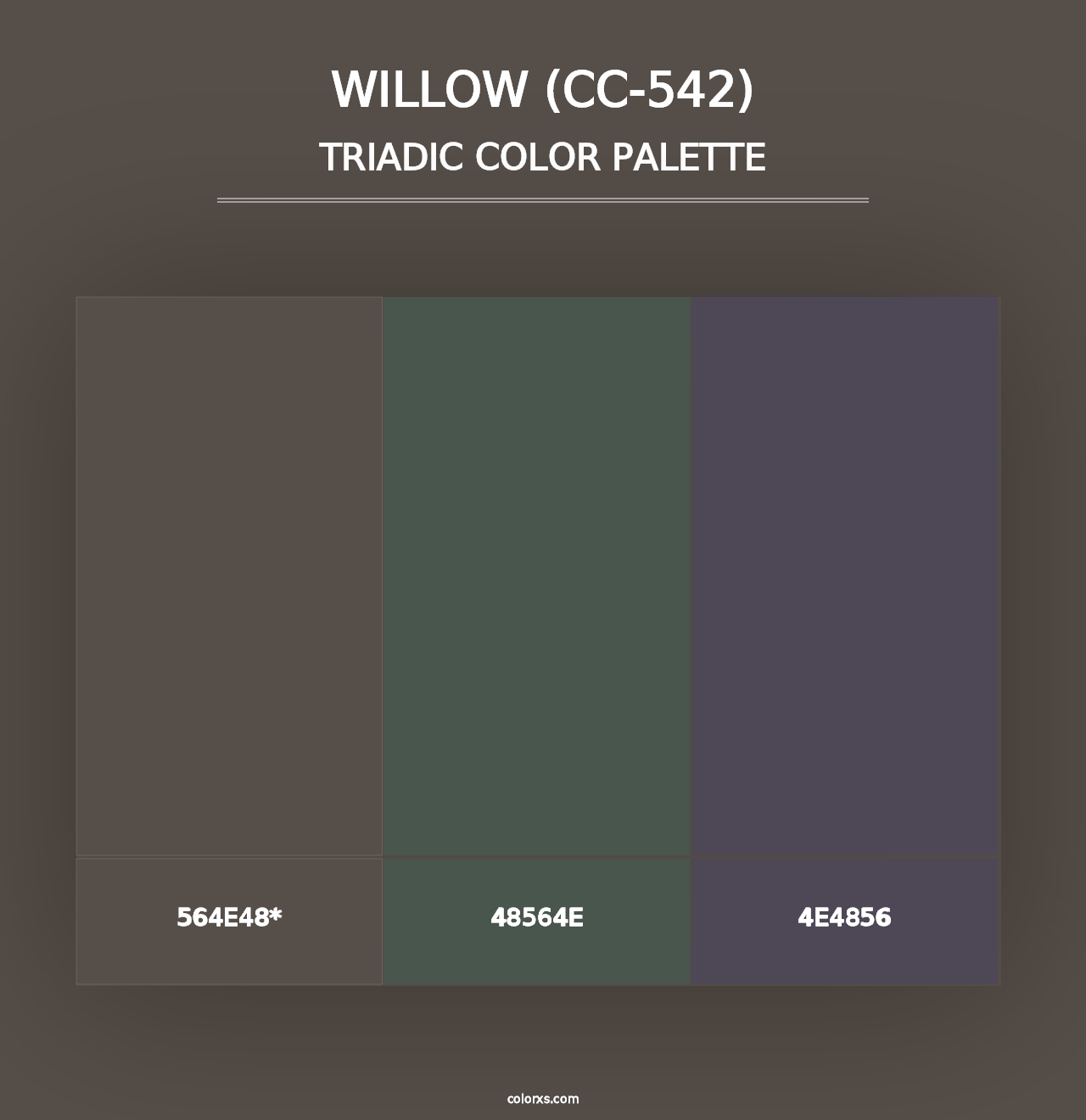 Willow (CC-542) - Triadic Color Palette