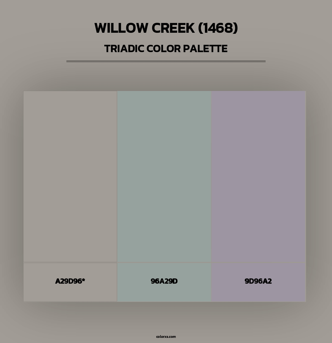 Willow Creek (1468) - Triadic Color Palette