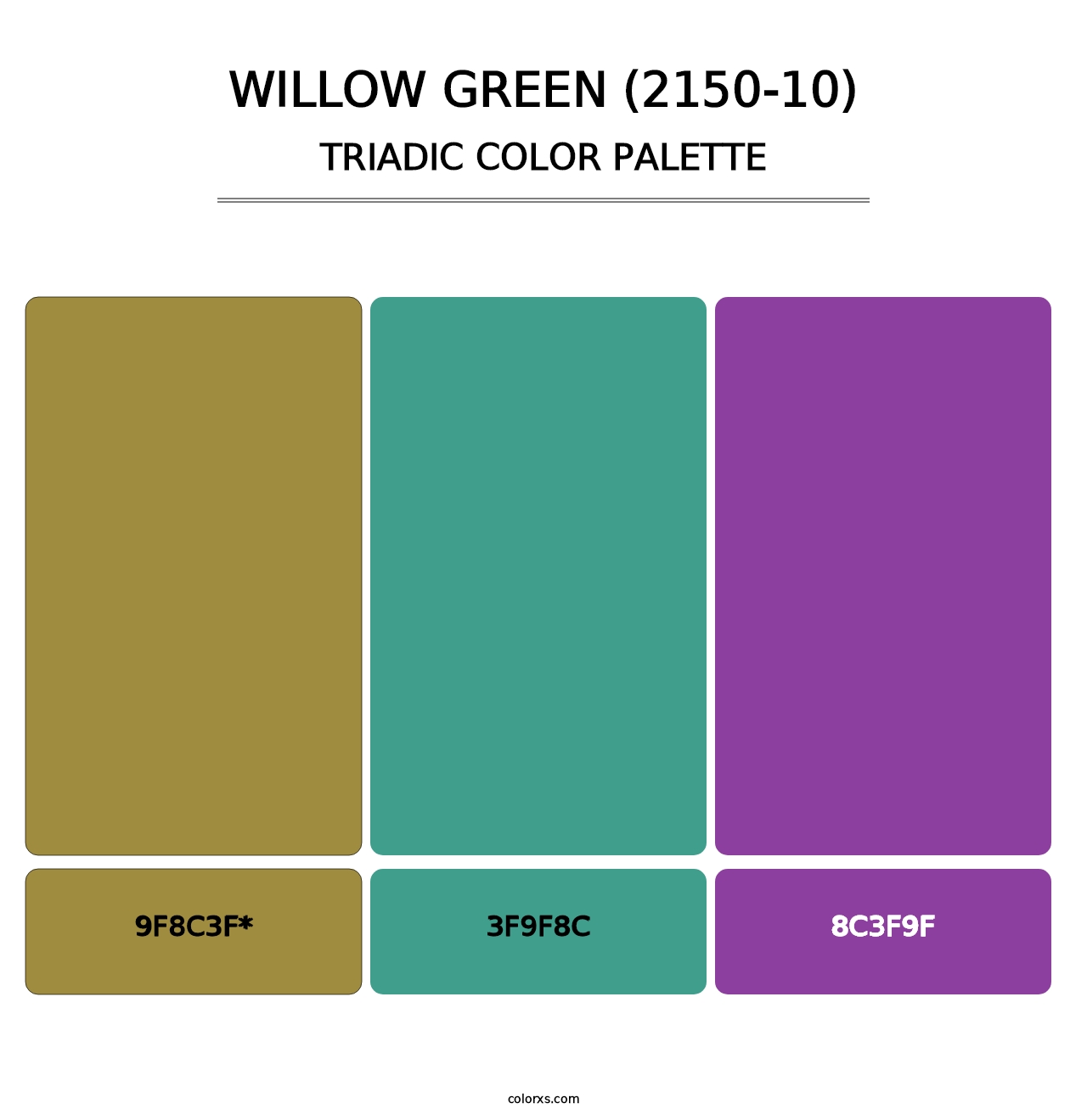 Willow Green (2150-10) - Triadic Color Palette