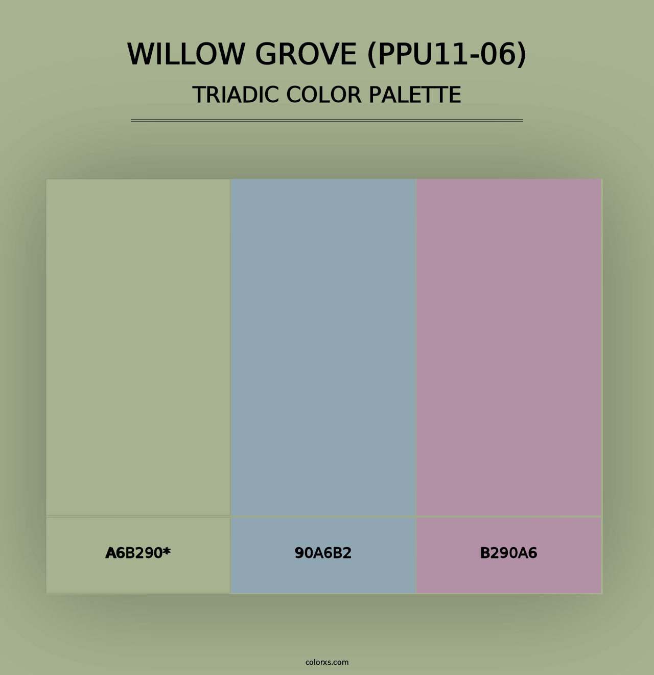 Willow Grove (PPU11-06) - Triadic Color Palette