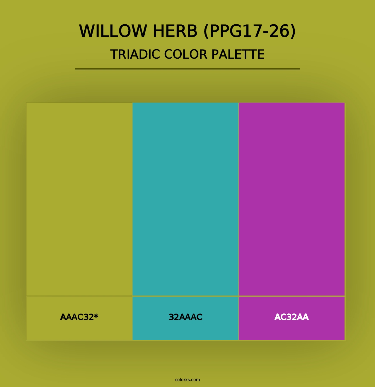 Willow Herb (PPG17-26) - Triadic Color Palette