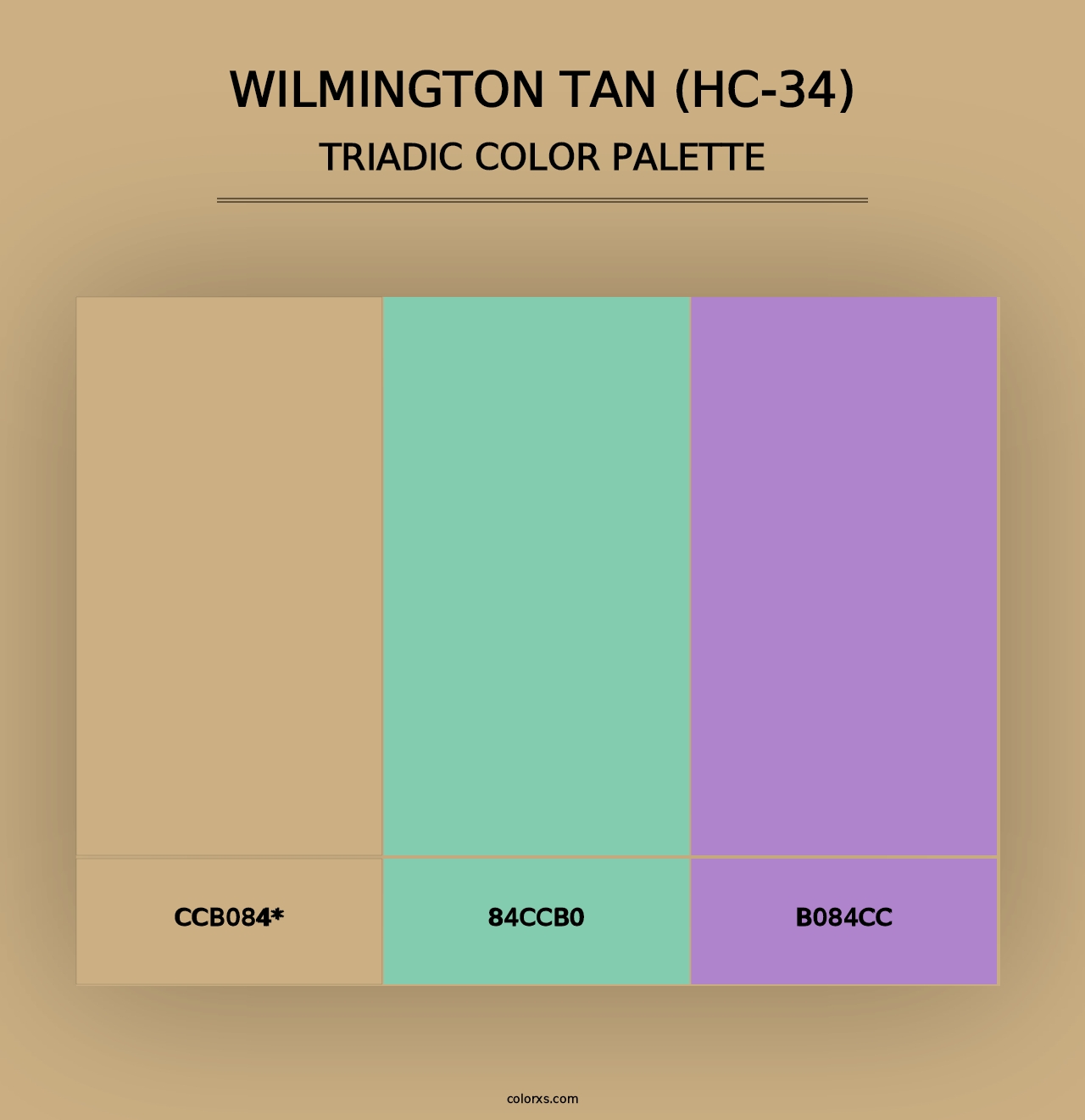 Wilmington Tan (HC-34) - Triadic Color Palette