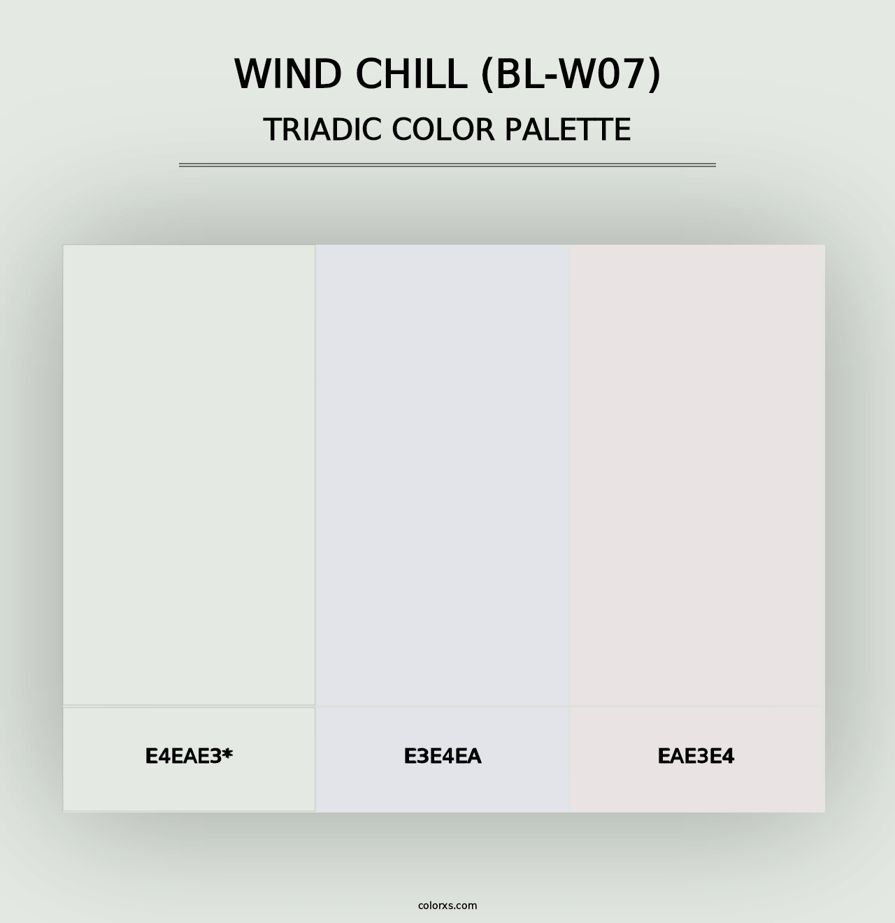 Wind Chill (BL-W07) - Triadic Color Palette