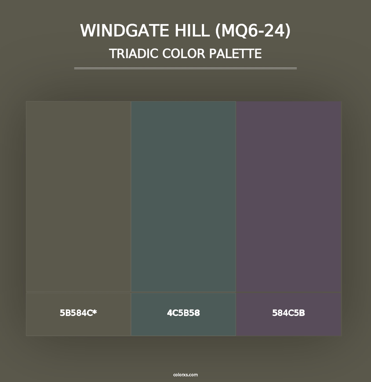 Windgate Hill (MQ6-24) - Triadic Color Palette