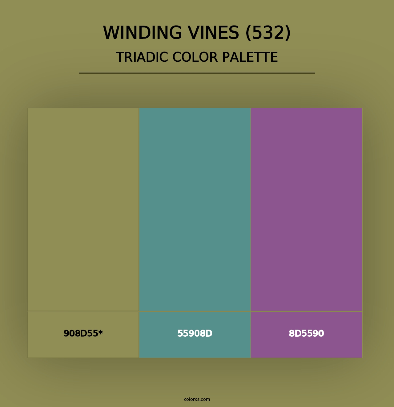 Winding Vines (532) - Triadic Color Palette