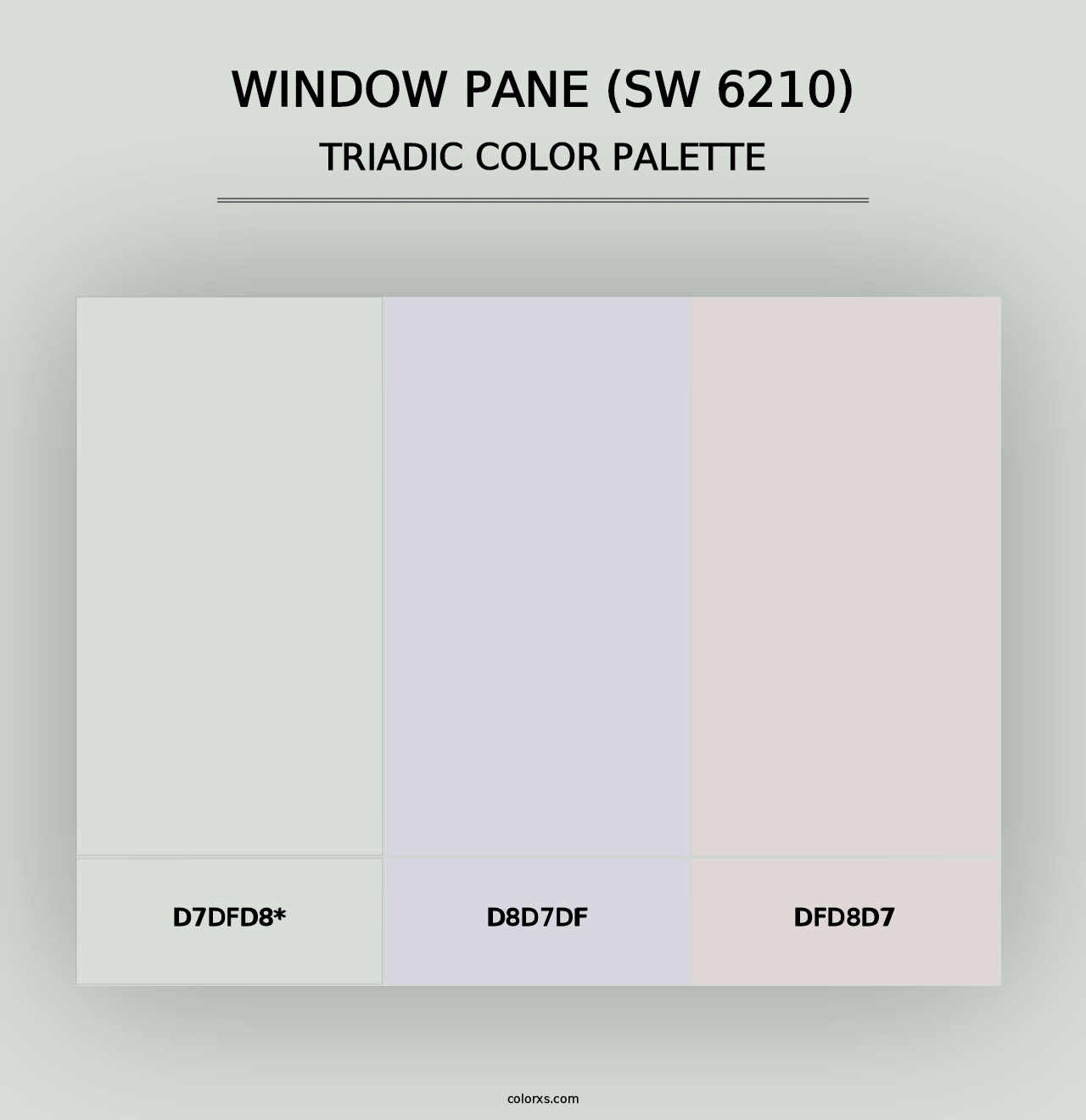 Window Pane (SW 6210) - Triadic Color Palette