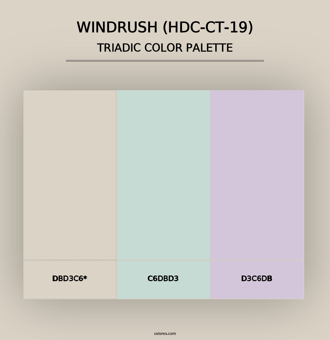 Windrush (HDC-CT-19) - Triadic Color Palette