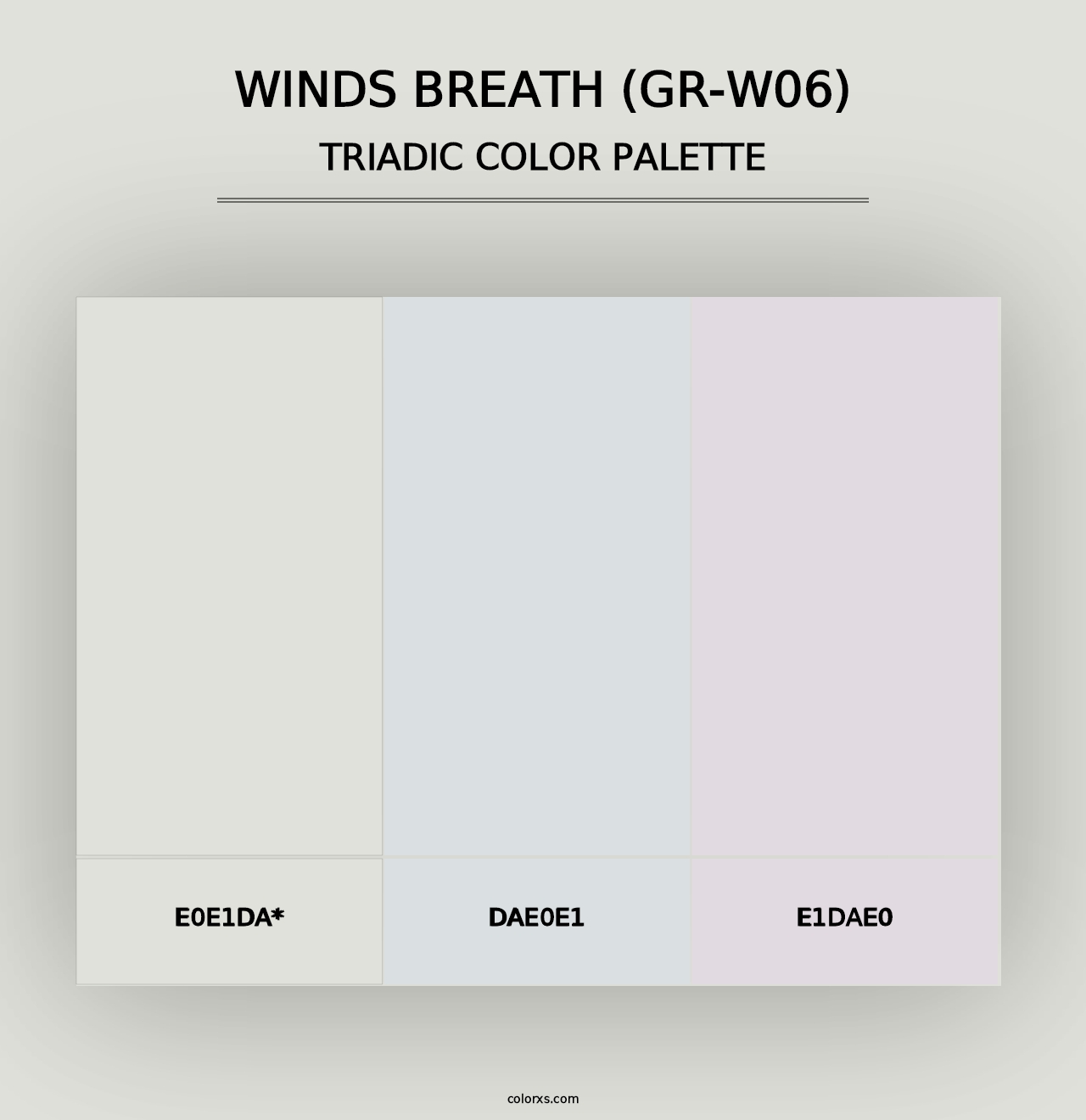 Winds Breath (GR-W06) - Triadic Color Palette