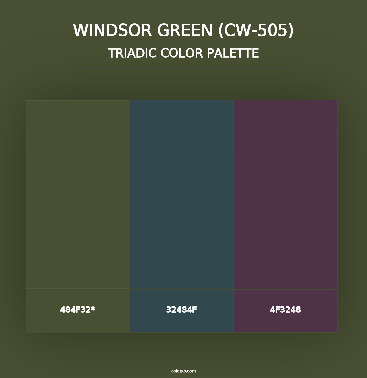 Windsor Green (CW-505) - Triadic Color Palette