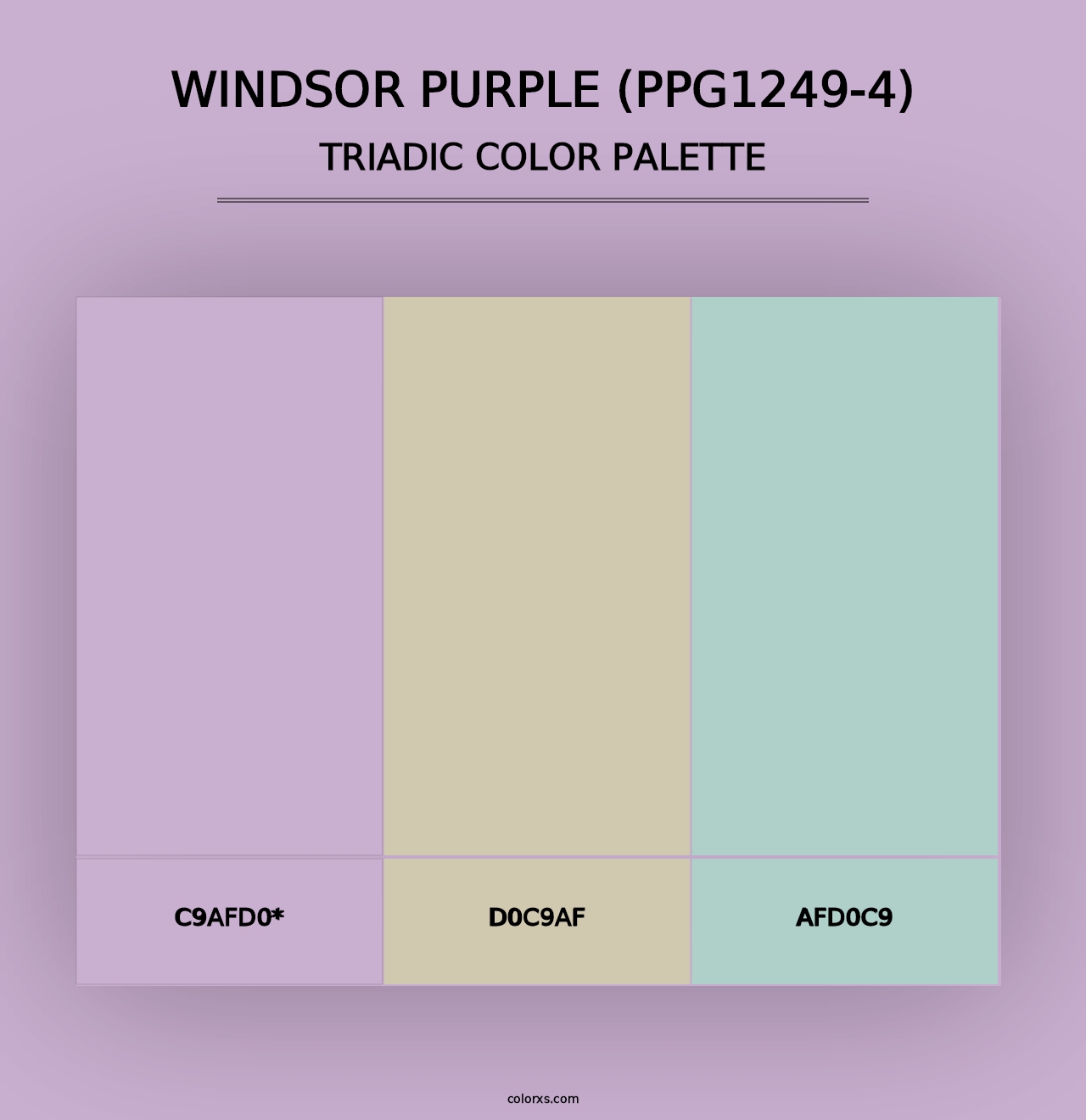 Windsor Purple (PPG1249-4) - Triadic Color Palette