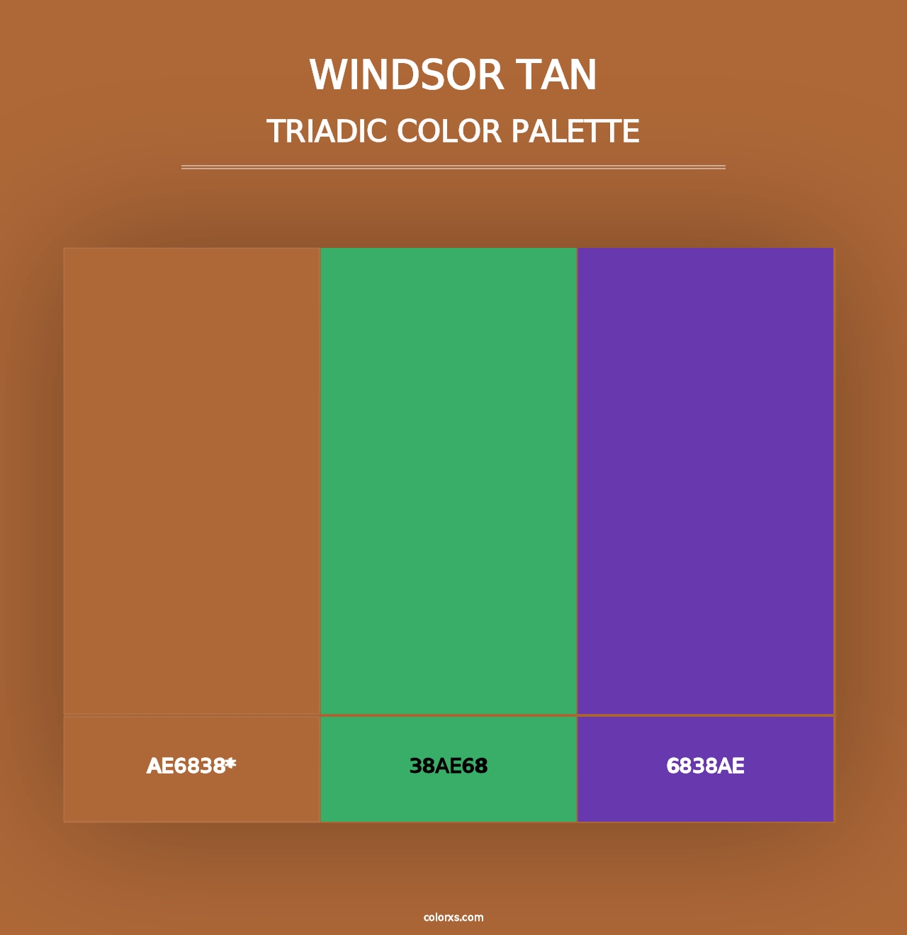 Windsor Tan - Triadic Color Palette