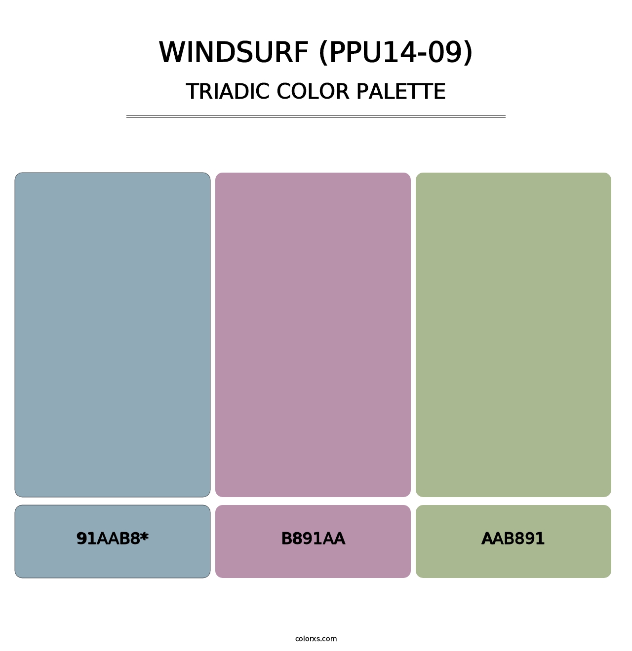 Windsurf (PPU14-09) - Triadic Color Palette