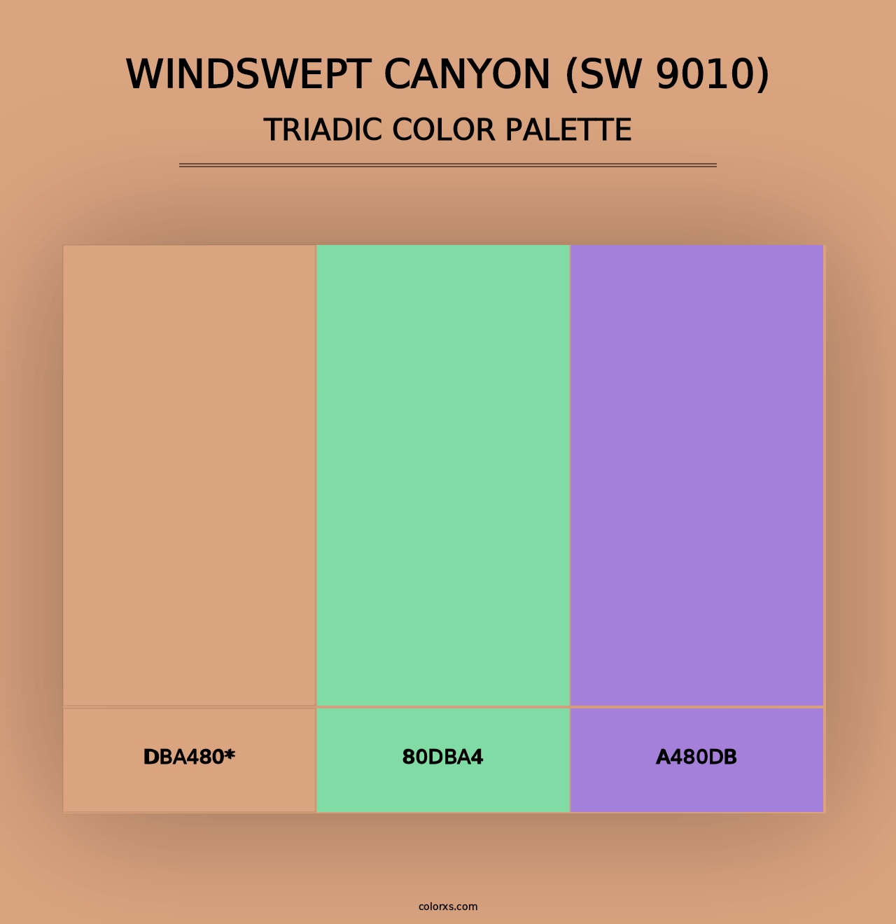 Windswept Canyon (SW 9010) - Triadic Color Palette