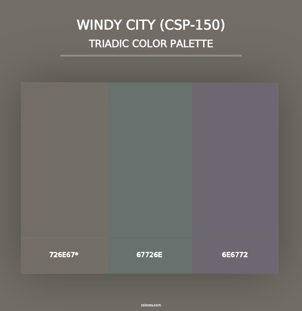 Windy City (CSP-150) - Triadic Color Palette