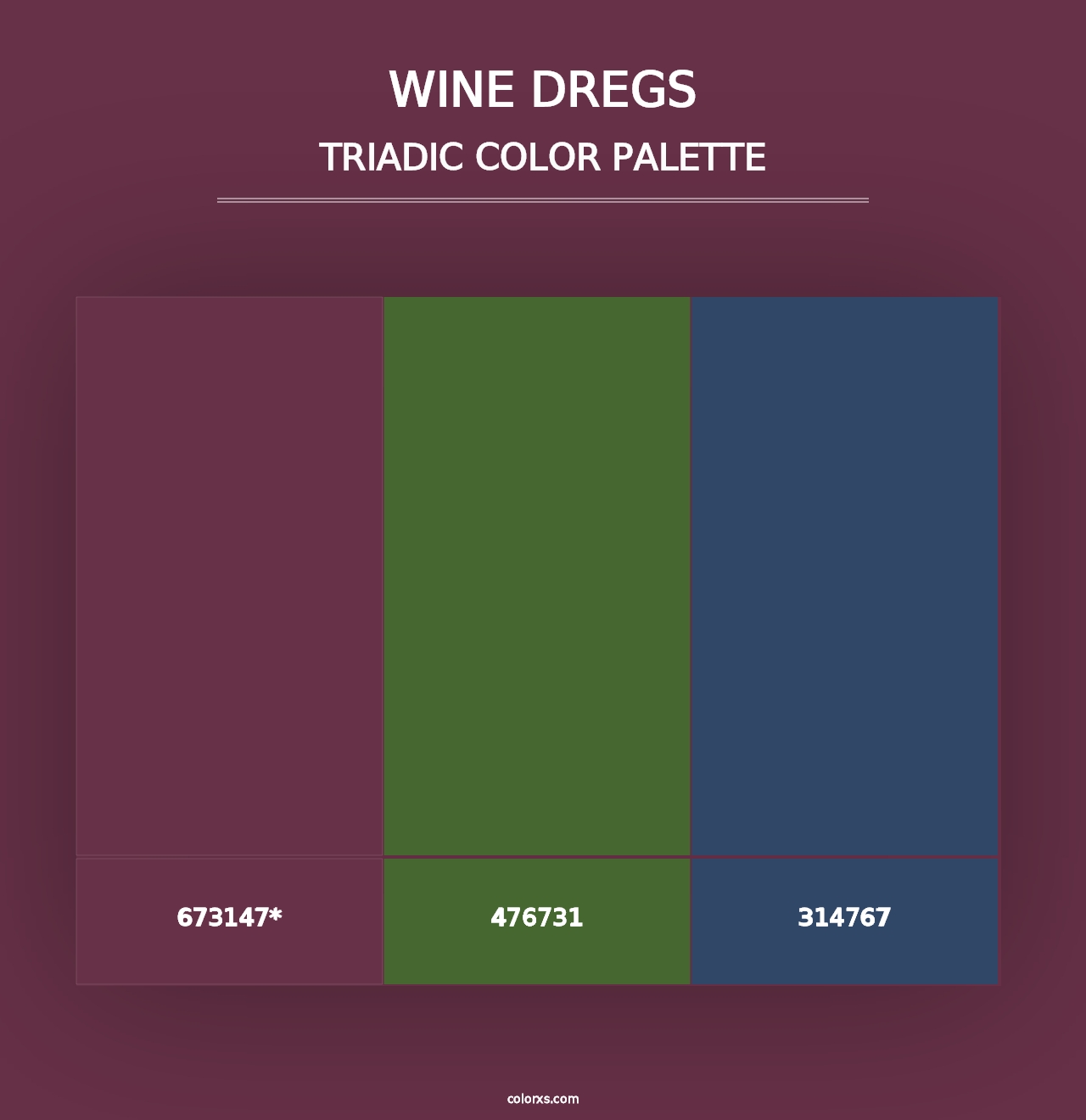 Wine Dregs - Triadic Color Palette