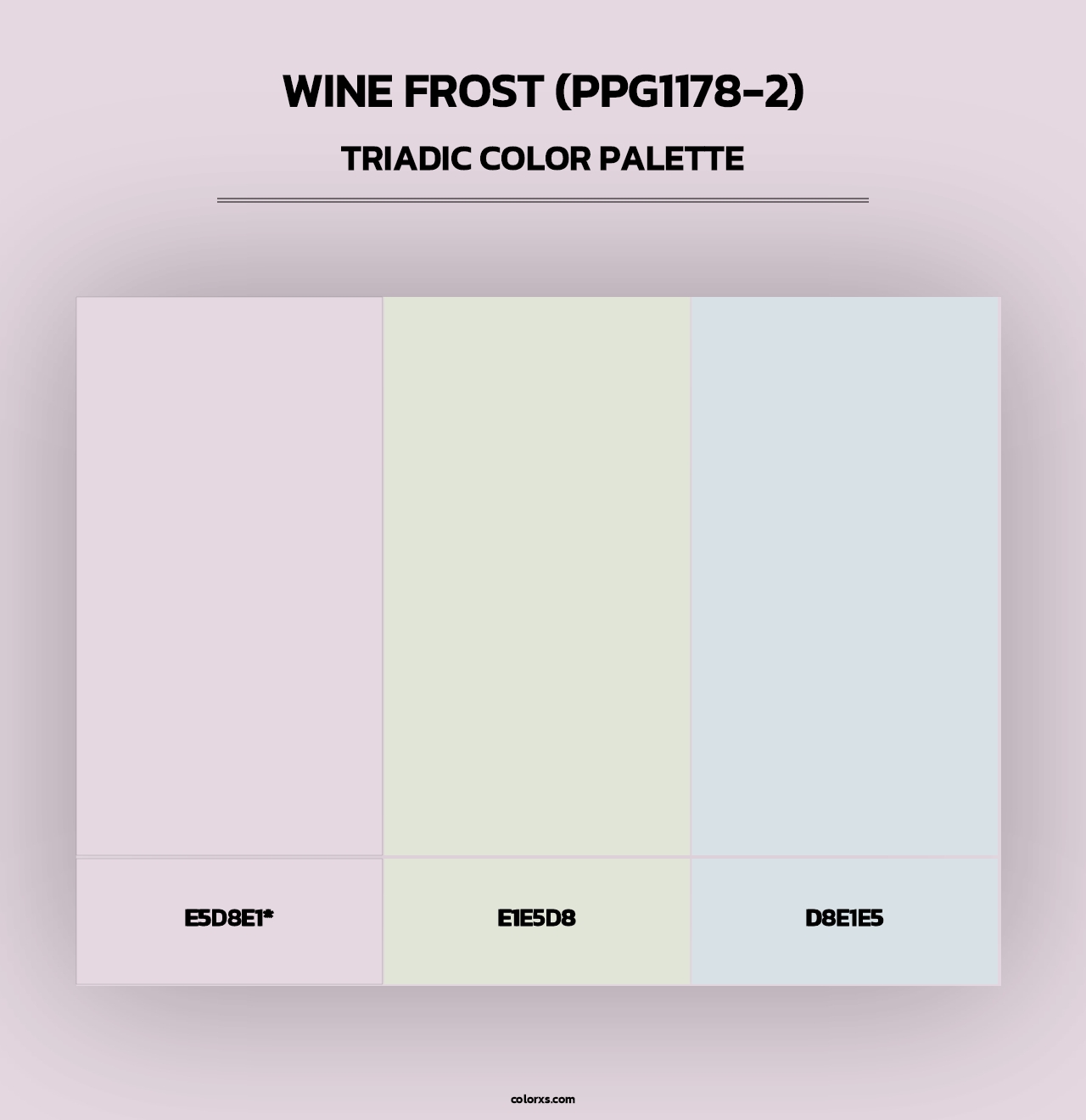 Wine Frost (PPG1178-2) - Triadic Color Palette