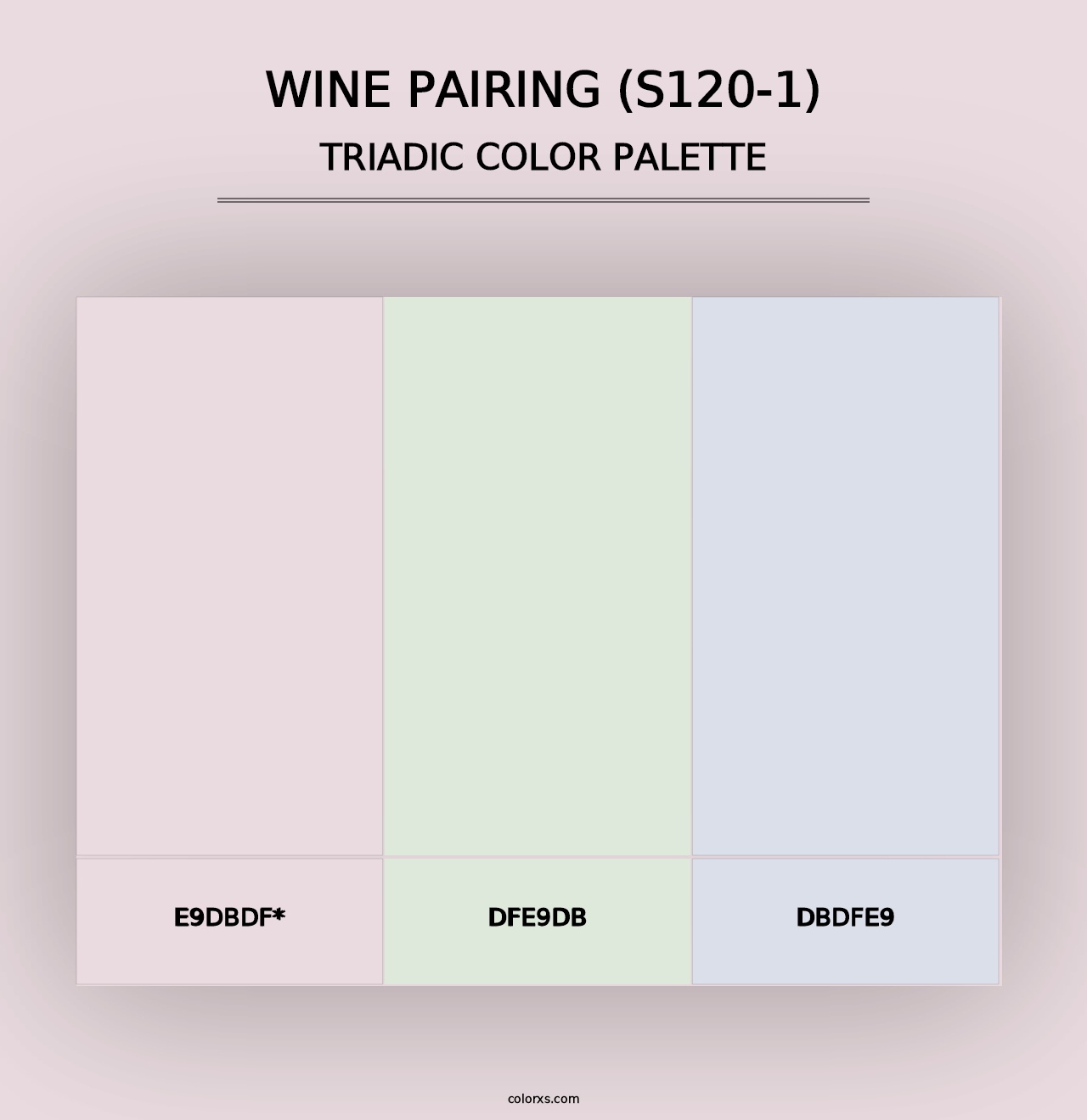 Wine Pairing (S120-1) - Triadic Color Palette