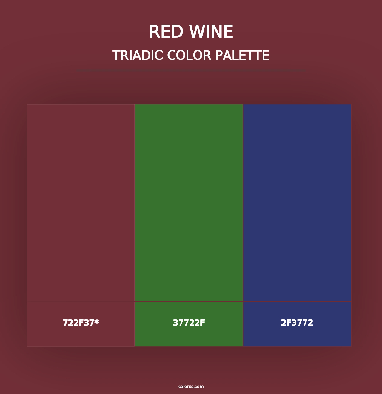 Red Wine - Triadic Color Palette