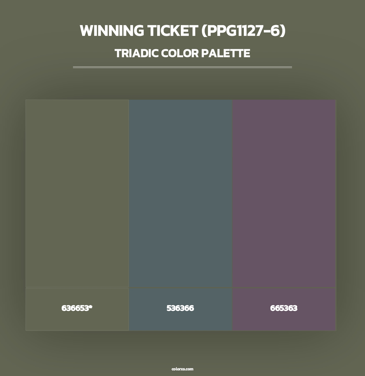 Winning Ticket (PPG1127-6) - Triadic Color Palette