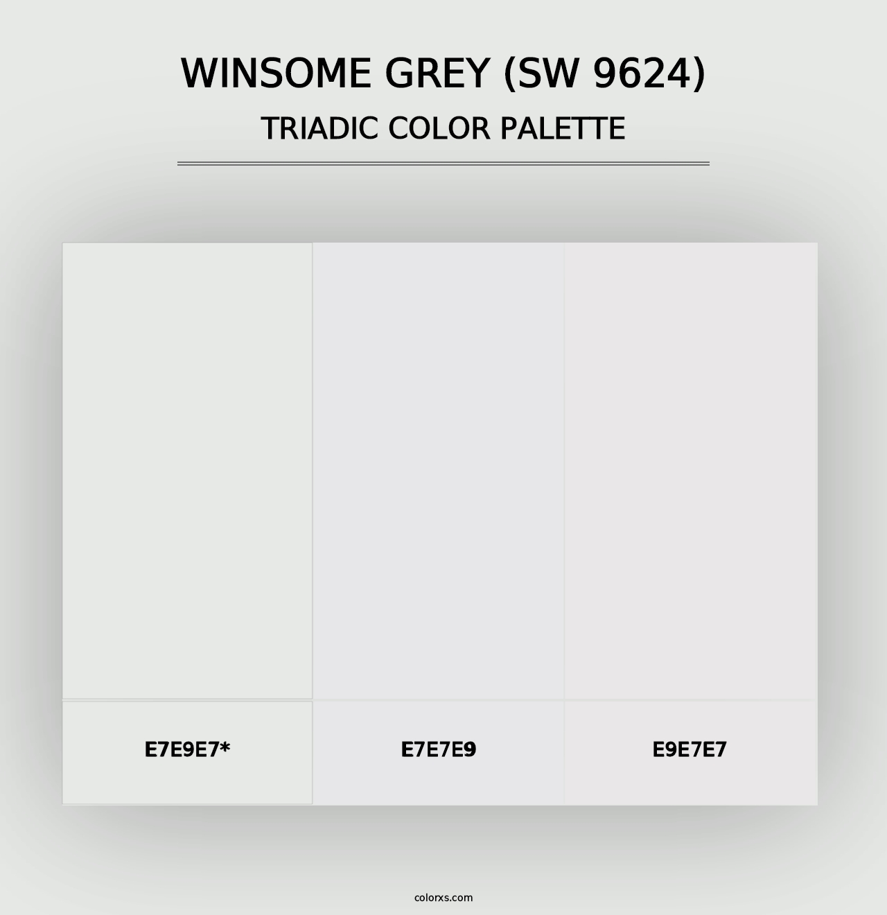 Winsome Grey (SW 9624) - Triadic Color Palette