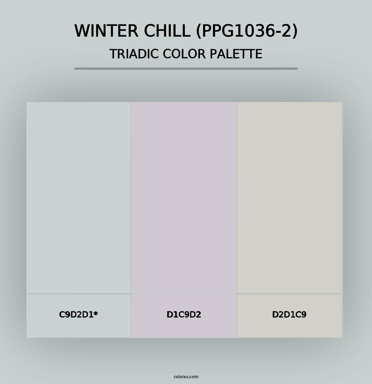 Winter Chill (PPG1036-2) - Triadic Color Palette