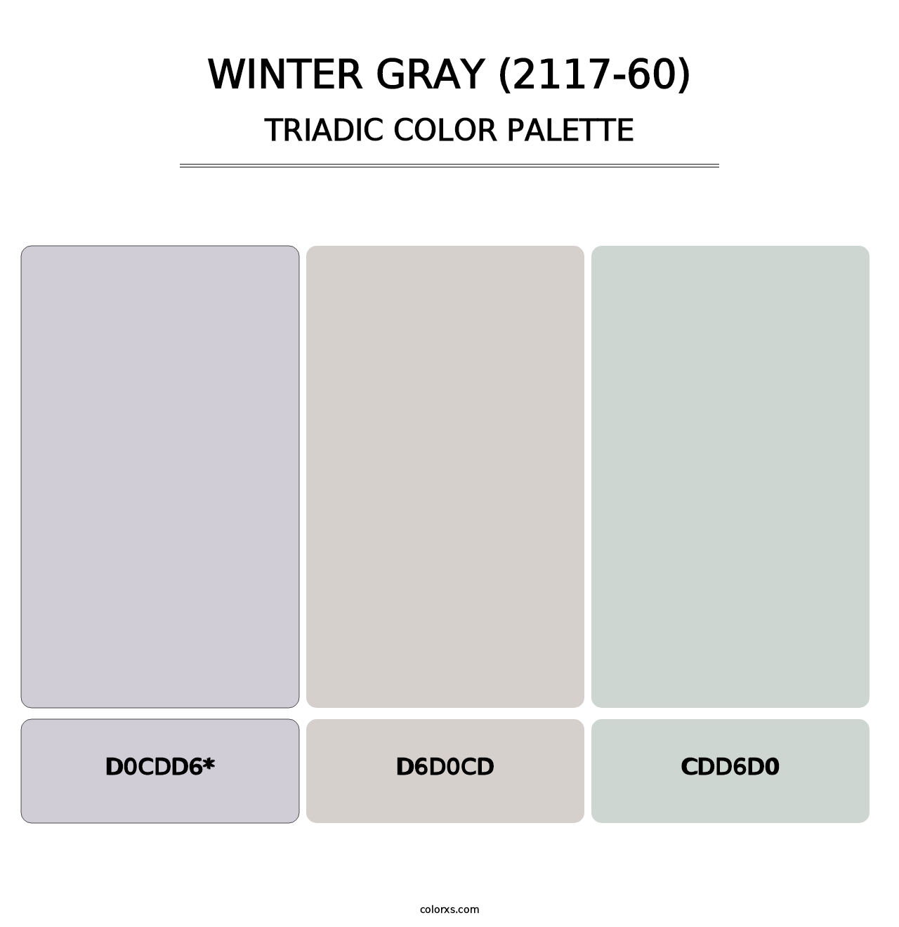 Winter Gray (2117-60) - Triadic Color Palette