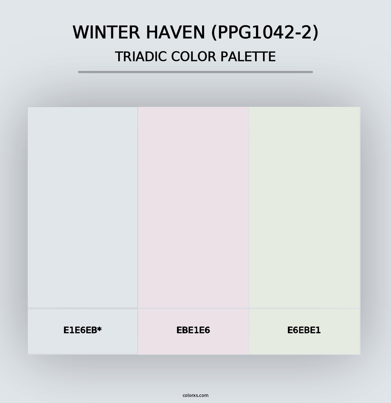 Winter Haven (PPG1042-2) - Triadic Color Palette