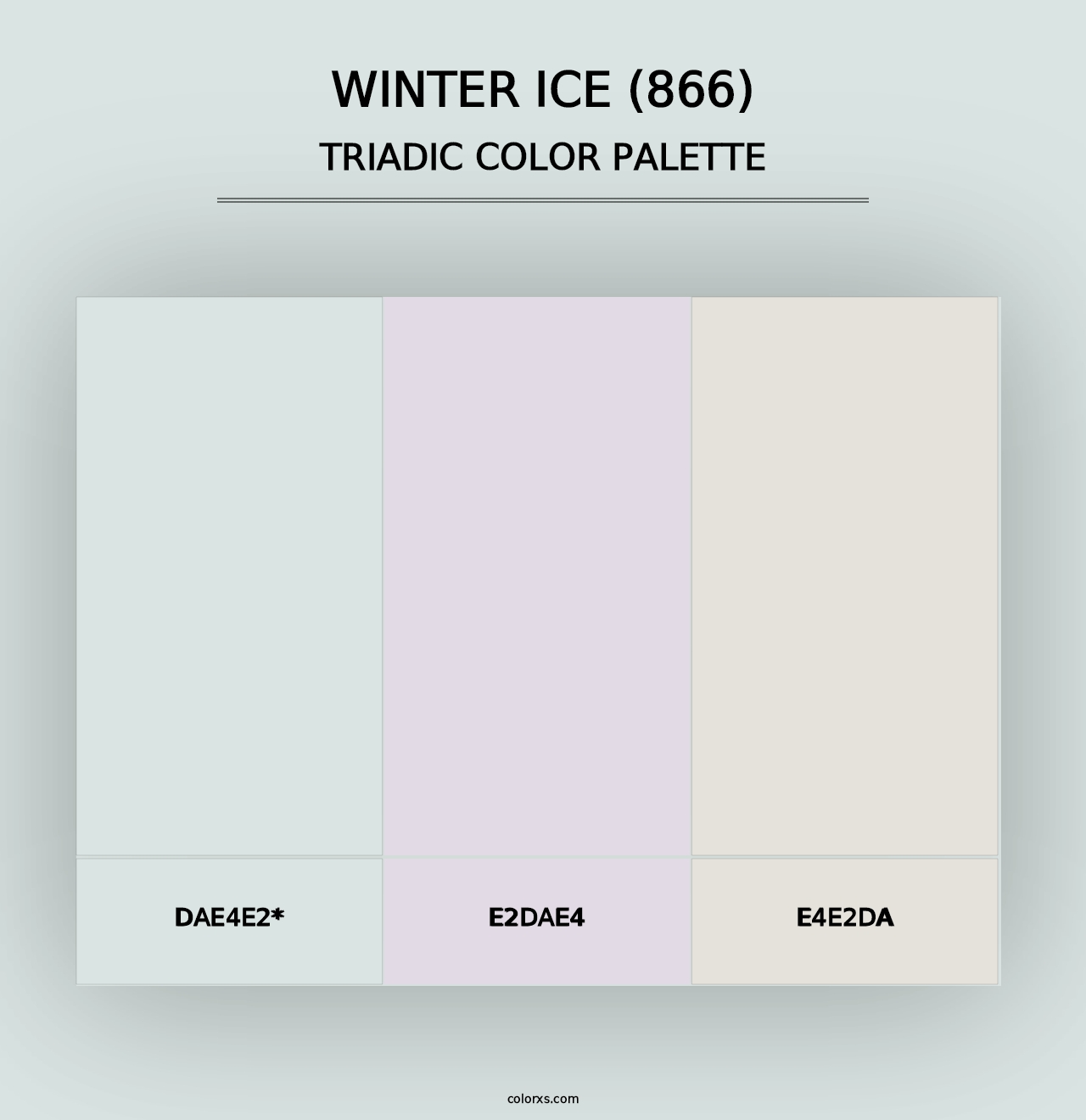 Winter Ice (866) - Triadic Color Palette