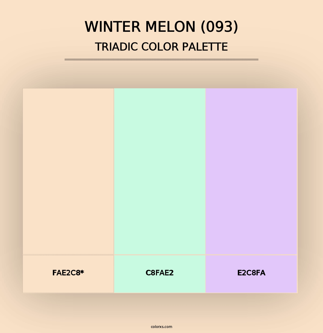 Winter Melon (093) - Triadic Color Palette