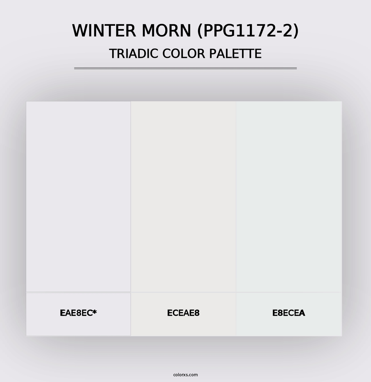 Winter Morn (PPG1172-2) - Triadic Color Palette