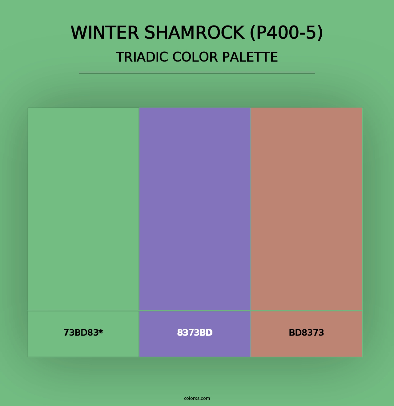 Winter Shamrock (P400-5) - Triadic Color Palette