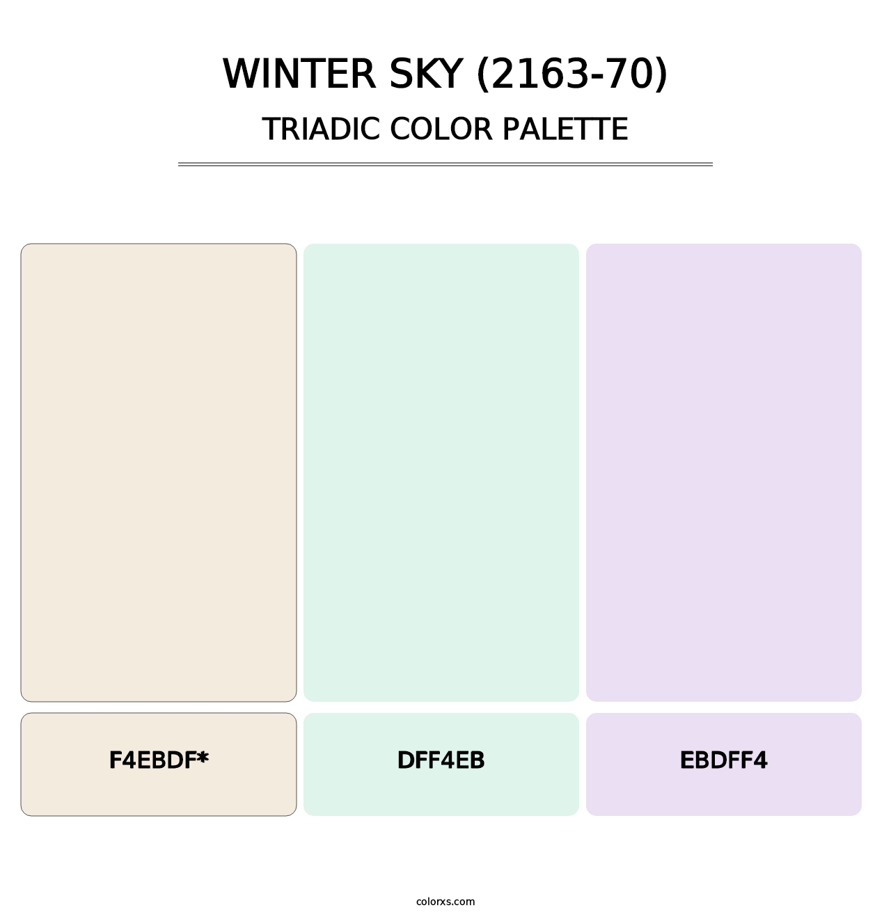 Winter Sky (2163-70) - Triadic Color Palette