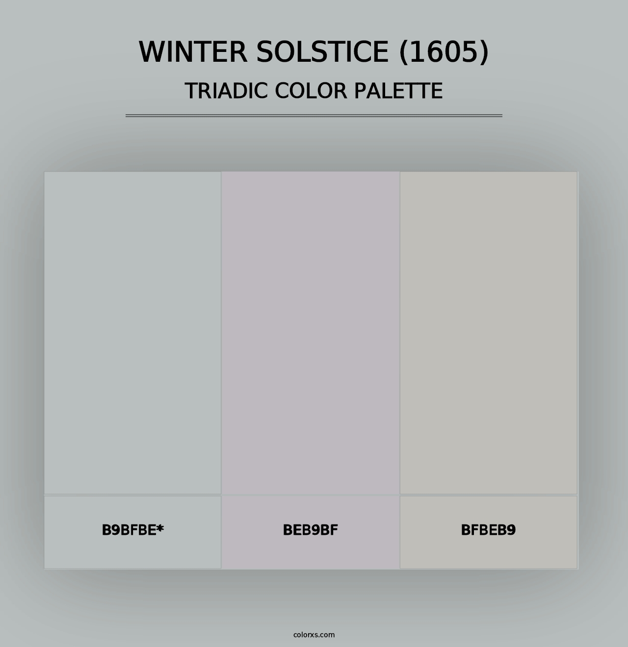 Winter Solstice (1605) - Triadic Color Palette